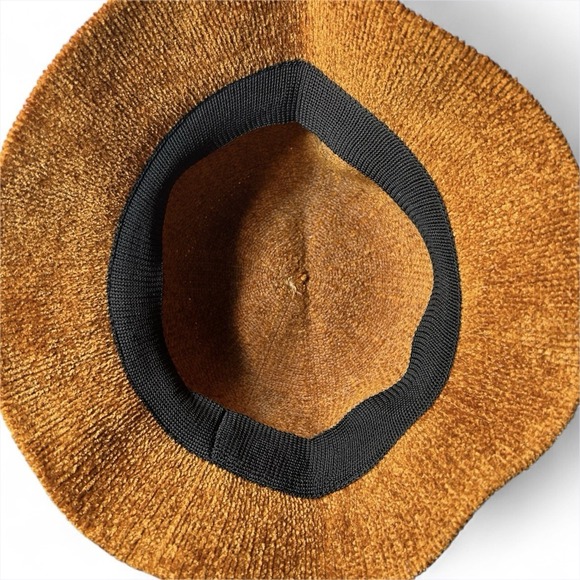 Chenille Knit Bucket Hat Women's Caramel One Size - Picture 3 of 3